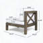 Causeuse X-Back en bois d'acacia - Ensemble modulaire avec coussins blancs résistants à l'eau-2133959675-2133959679
