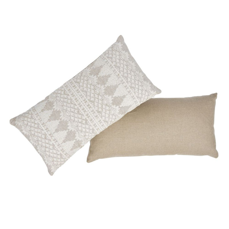 Wentworth Embroidery Pillow, Natural
