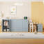 Grand lit escamotable avec port USB, grand tiroir et armoire / bureau - Lit armoire gris polyvalent
