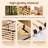 Queen Modern Platform Bed Frame With Storage Drawers & Charging Station, Upholstered Headboard With Usb Ports & Outlets, Sturdy Wood Slat Support, No Box Spring Needed, Easy Assembly, Light Oak-1425194464-1425194467