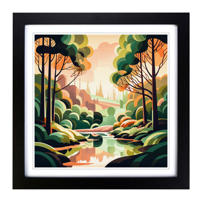 Landscape Deco No.8 - Framed Print