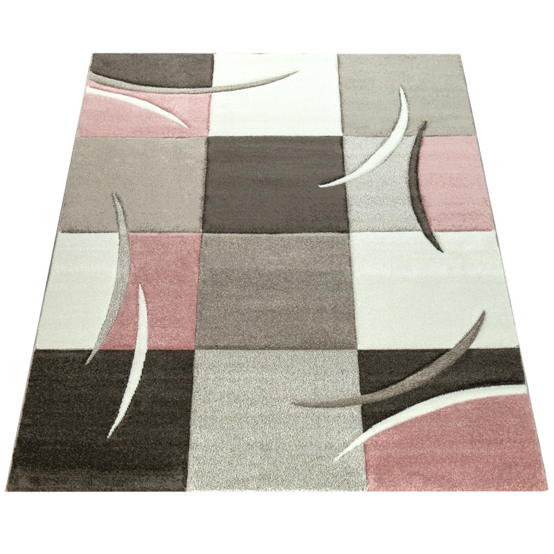 Makhi Checkered Indoor Rug, Rectangle 5'3" x 7'7"