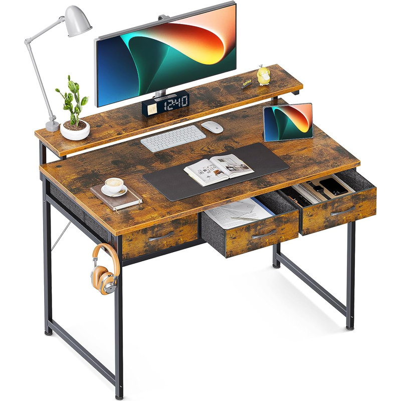 Metal Base Computer Desk, 33" H x 47.2" W x 19.70" D