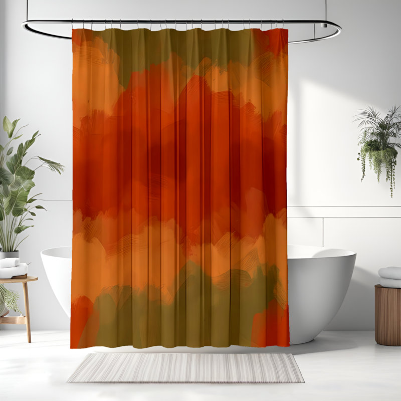 Rideau de douche avec tapis de bain, H 83 po x l 70 po