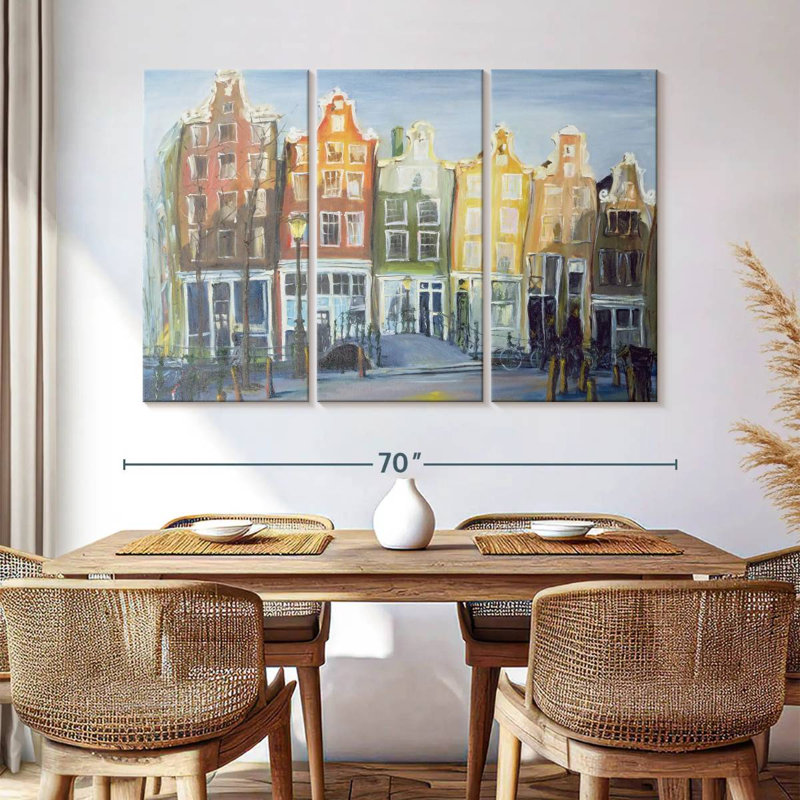 Les maisons Sireci à Amsterdam, H 42 po x l 65 po