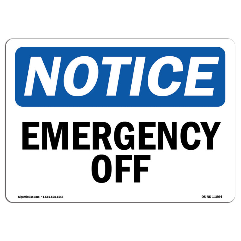 Enseigne d'urgence en aluminium 12 x 18