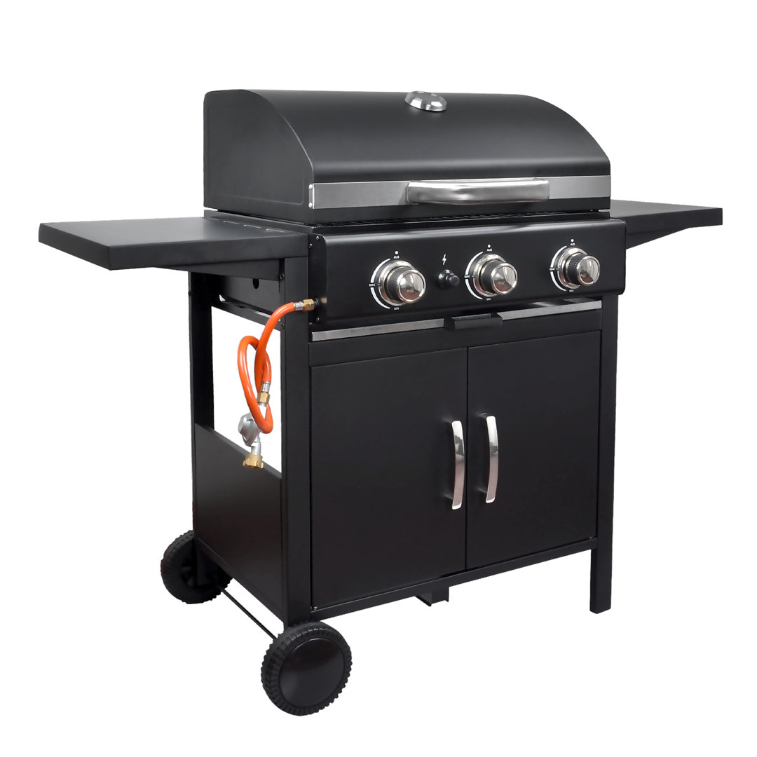 Jasmine Belfry Kitchen 3 - Burner Countertop Liquid Propane 30000 BTU BTU Gas Grill with Cabinet