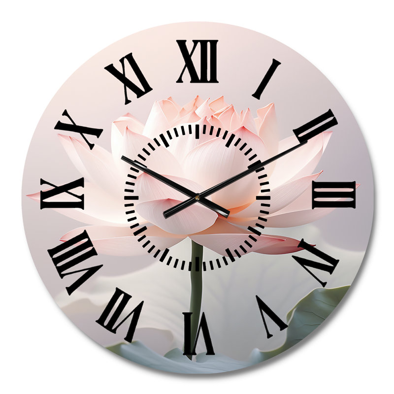 Horloge murale Hinduisim Art Serenity Lotus, Médium
