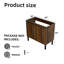 Meuble-lavabo en bois de noyer avec meuble-lavabo et lavabo, design moderne pour la maison