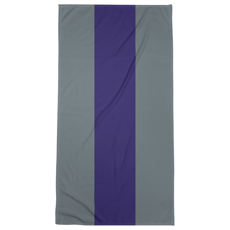 Lightweight Beach Towel, Gray/Purple