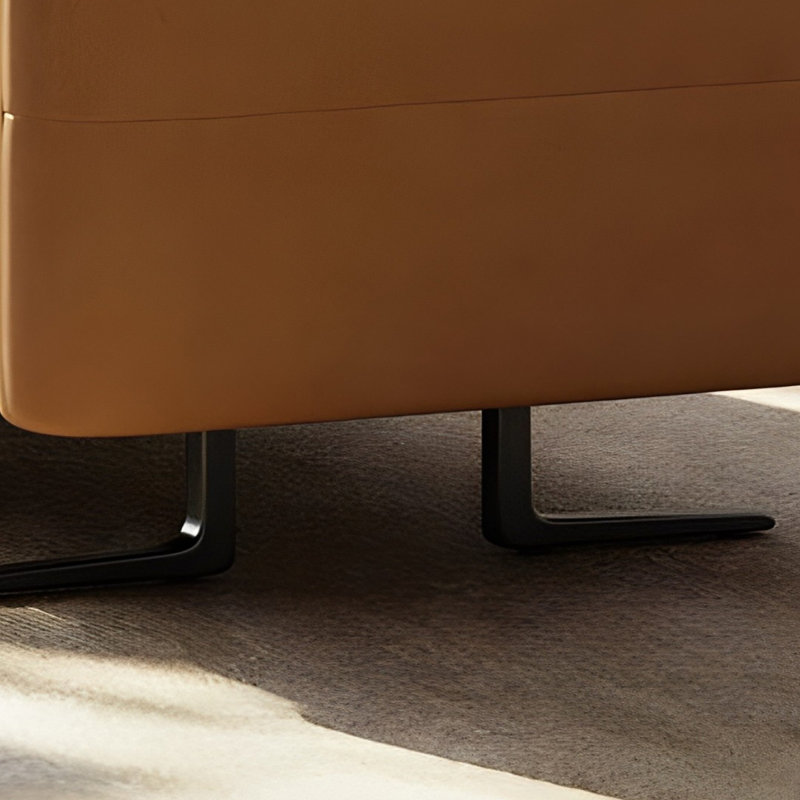 Tabouret de chambre simple italien, Brun, H 23,22 po x l 47,24 po x P 21,65 po