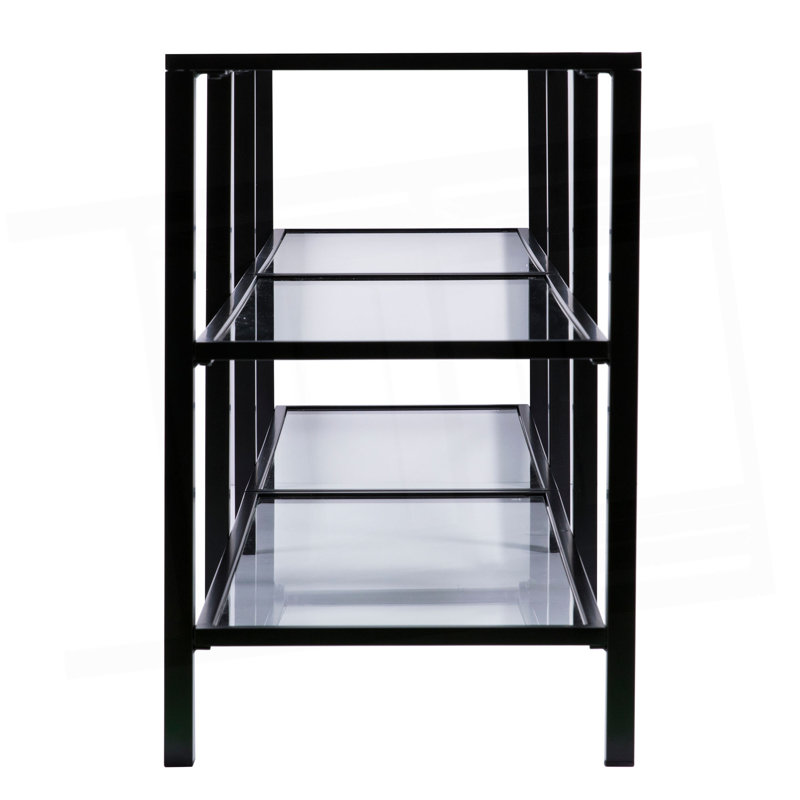 Tyler Metal/Glass TV Stand – Transitional Style - Black
