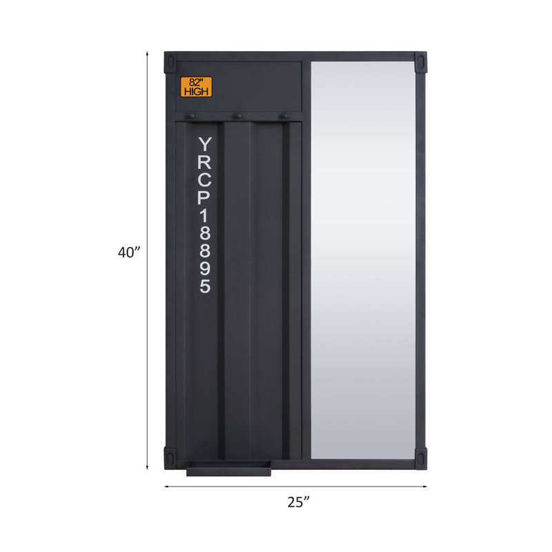 Miroir Cargo 25 po x 40 po, finition bronze industriel