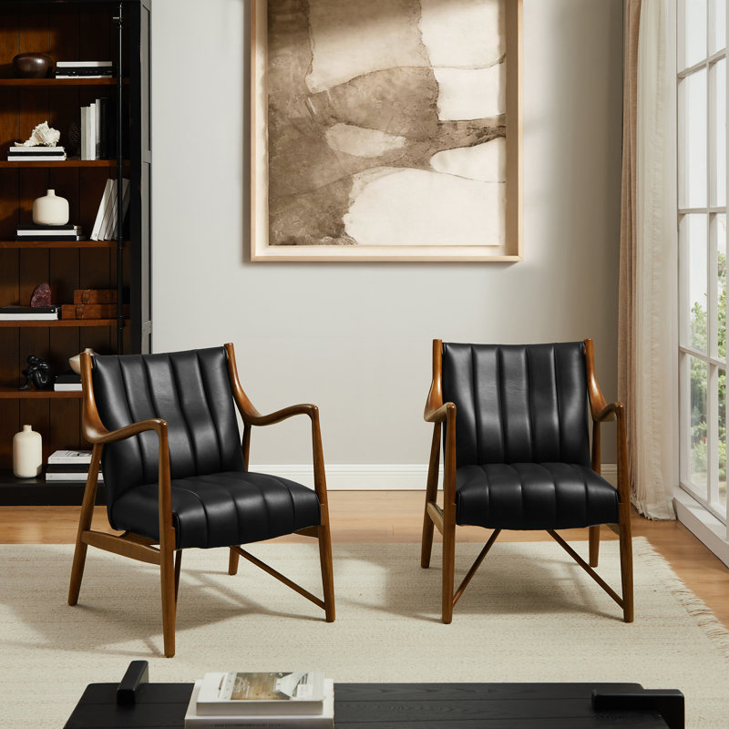 Upholstered Accent Chair, Black