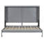 Lit escamotable double pleine grandeur, gris-130605827