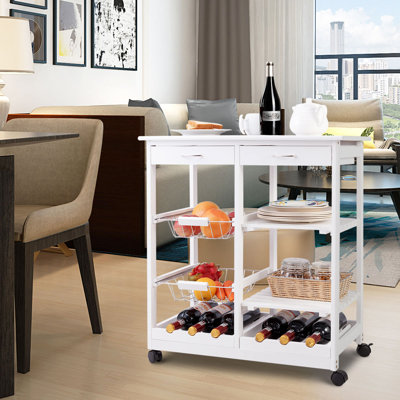 Myca Solid Wood Bar Cart