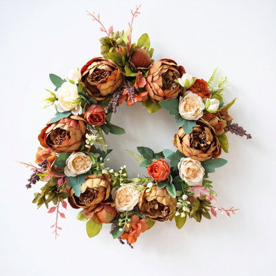 Couronne de pivoines 18 po