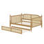 Lit de jour en rotin traditionnel avec lit gigogne, solution peu encombrante pour les chambres d'amis et les espaces restreints-1809358151-1809358144
