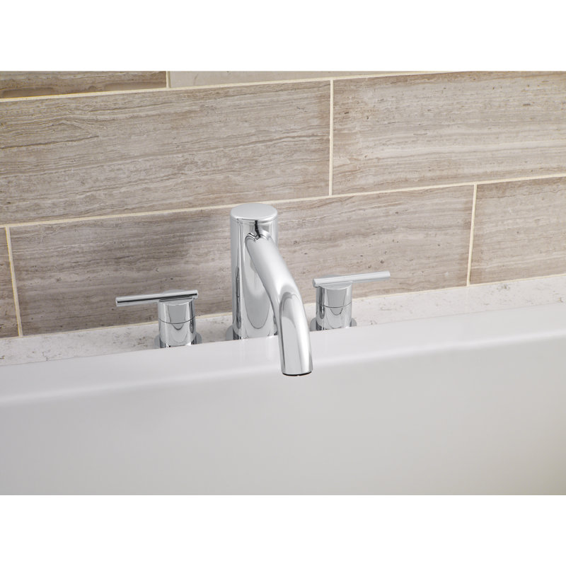 Parma Double Handle Deck Mounted Roman Tub Faucet Trim, Chrome