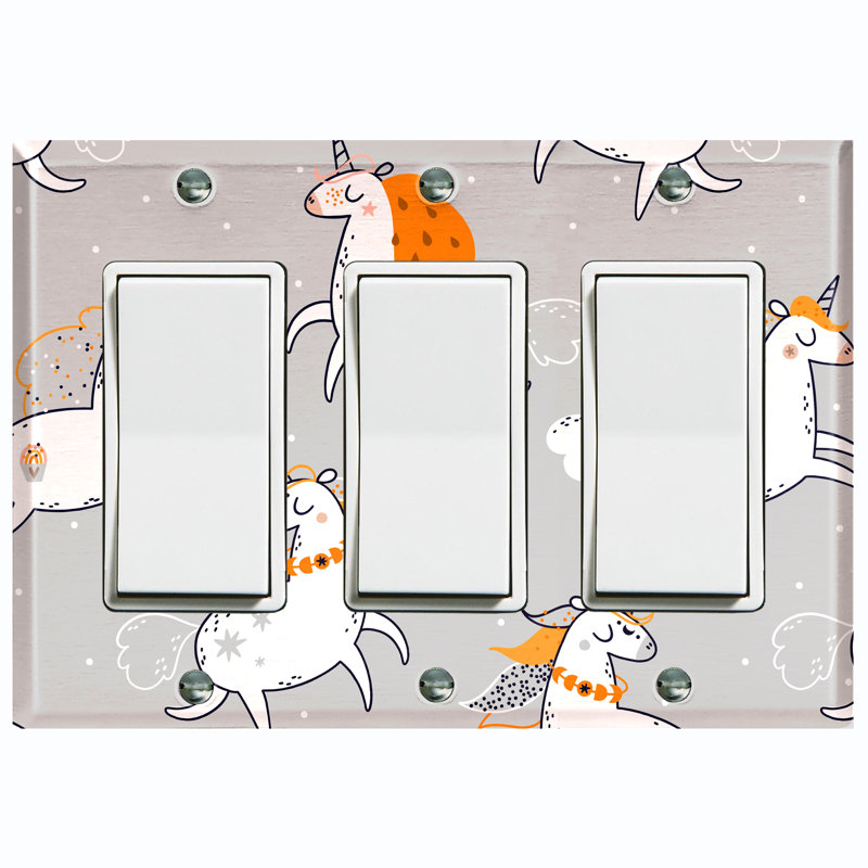 3 - Gang Toggle Light Switch Standard Wall Plate