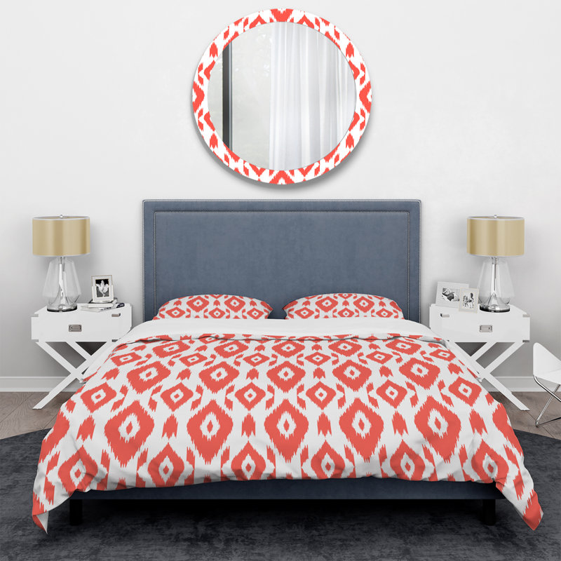 Ensemble de housse de couette à motif orange, Housse de couette pour très grand lit et 2 très