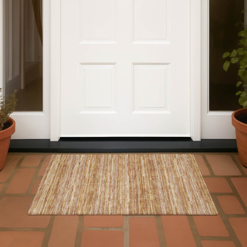 Tapis intérieur / extérieur lavable à la machine Chantille ACN2717, Terre cuite, 1 pi 8 po x 2 pi 6 po