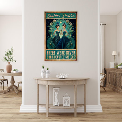 " Sisters Sisters - 1 Piece Rectangle Graphic Art Print On Wrapped Canvas "