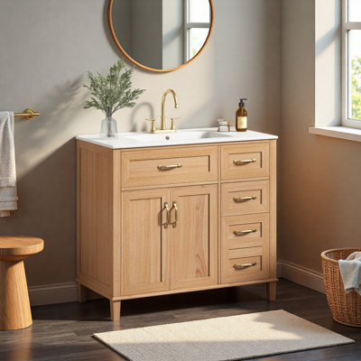 Meuble-lavabo 36 po avec lavabo en céramique