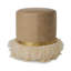 Leather Ostrich Fluff Pouf-2048786897