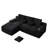 98.4" Upholstered Modular Sofa Corduroy Compression Sofa & Chaise with Cupholders and Side Pockets - No Assembly Required-1745361940