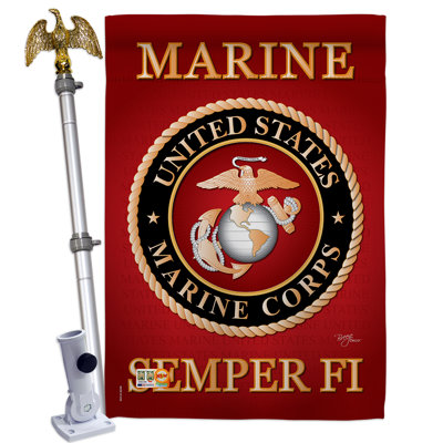 Double Sided 40'' H x 28'' W Polyester Flag Set