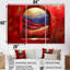 «Red Summer Meadow», ensemble d'art mural prairie-107183047-107183052
