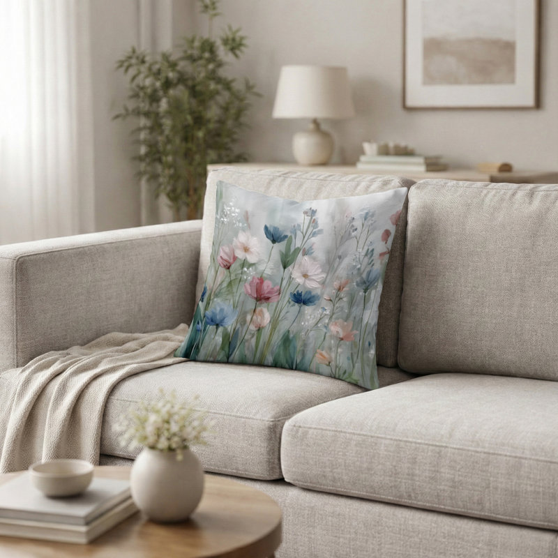 Coussin Green Green Wildflower Meadows - Wildflowers, H 16 po x l 16 po