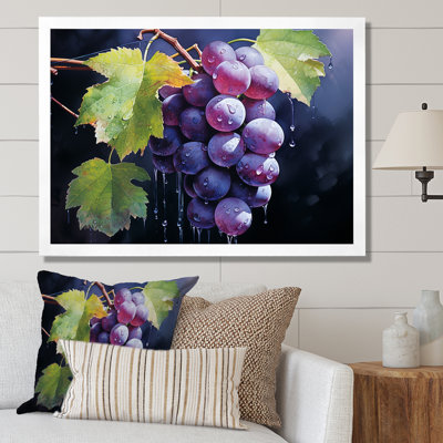 Raisins grâce sur toile