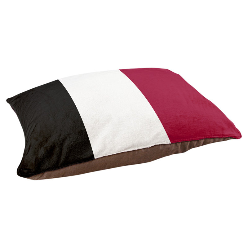 Coussin Designer, Moyen (L 18 po x l 28 po), Noir / blanc / rouge