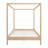 Solid Wood Canopy Bed, Natural-754369810