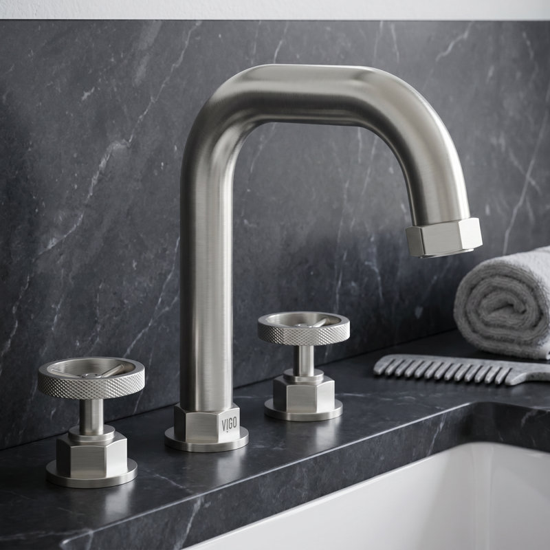 Robinet pour salle de bain à 3 trous Hart, Nickel brossé
