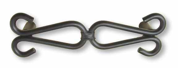 (5 Pack) Wrought Iron Pull Flat Black