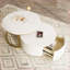 Table basse ronde blanche moderne avec structure en aluminium, durable Polyvalent pour le salon