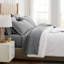 Ensemble de draps en microfibre à double brossage de 16 g / m², 1 drap-housse, 1 drap plat et 4 taies d'oreiller-1400835399-1400835390