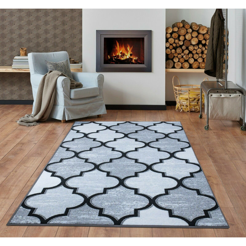 Auren Geometric Area Rug, Runner 60 x 225cm