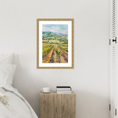 «Raising Crops No. 1» par Wellston Wood, reproduction d'art encadrée