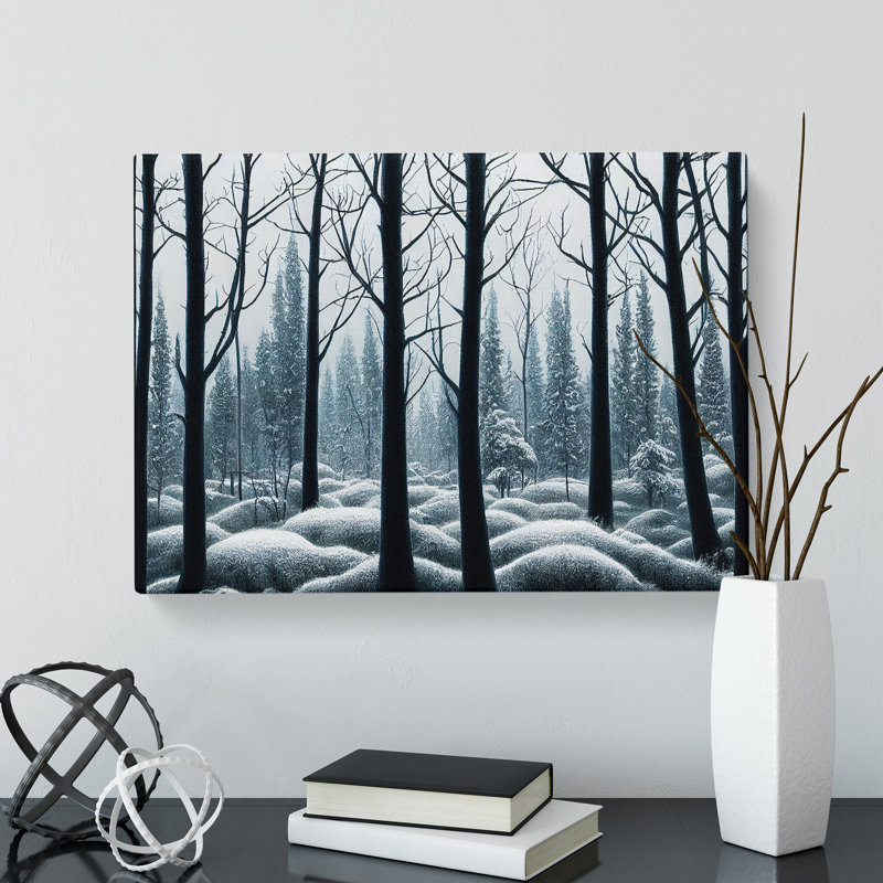 Insightful Winter Forest - Wrapped Canvas, 35cm H x 50cm W x 3cm D