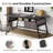 63 Inch Executive Office Desk, Gray And Black-3787115