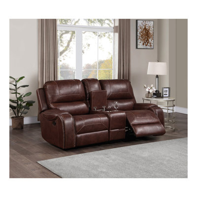 Causeuse inclinable manuelle Keily - brun foncé