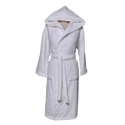 Duncanville Terry Cloth Gender Neutral Mid-Calf Bathrobe with Pockets and Hood
