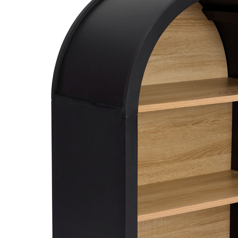 4-Shelf Arched Bookshelf
