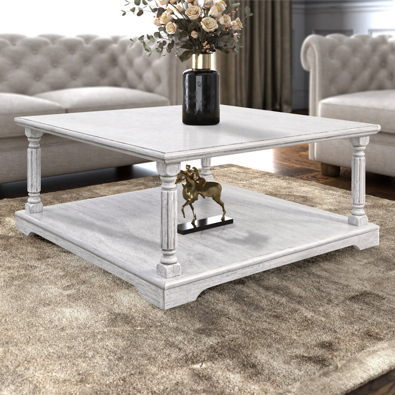 Allanton Square Coffee Table, Antique White