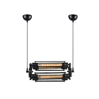 Luminaire suspendu géométrique 4 lumières pour îlot de cuisine Gluck