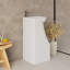 Lavabo de salle de bain piédestal circulaire en pierre 4,33 po Homary